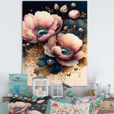 Bold Pink And Blue Poppy Flowers I