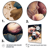 Bold Pink And Blue Poppy Flowers I