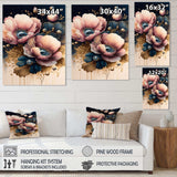 Bold Pink And Blue Poppy Flowers I