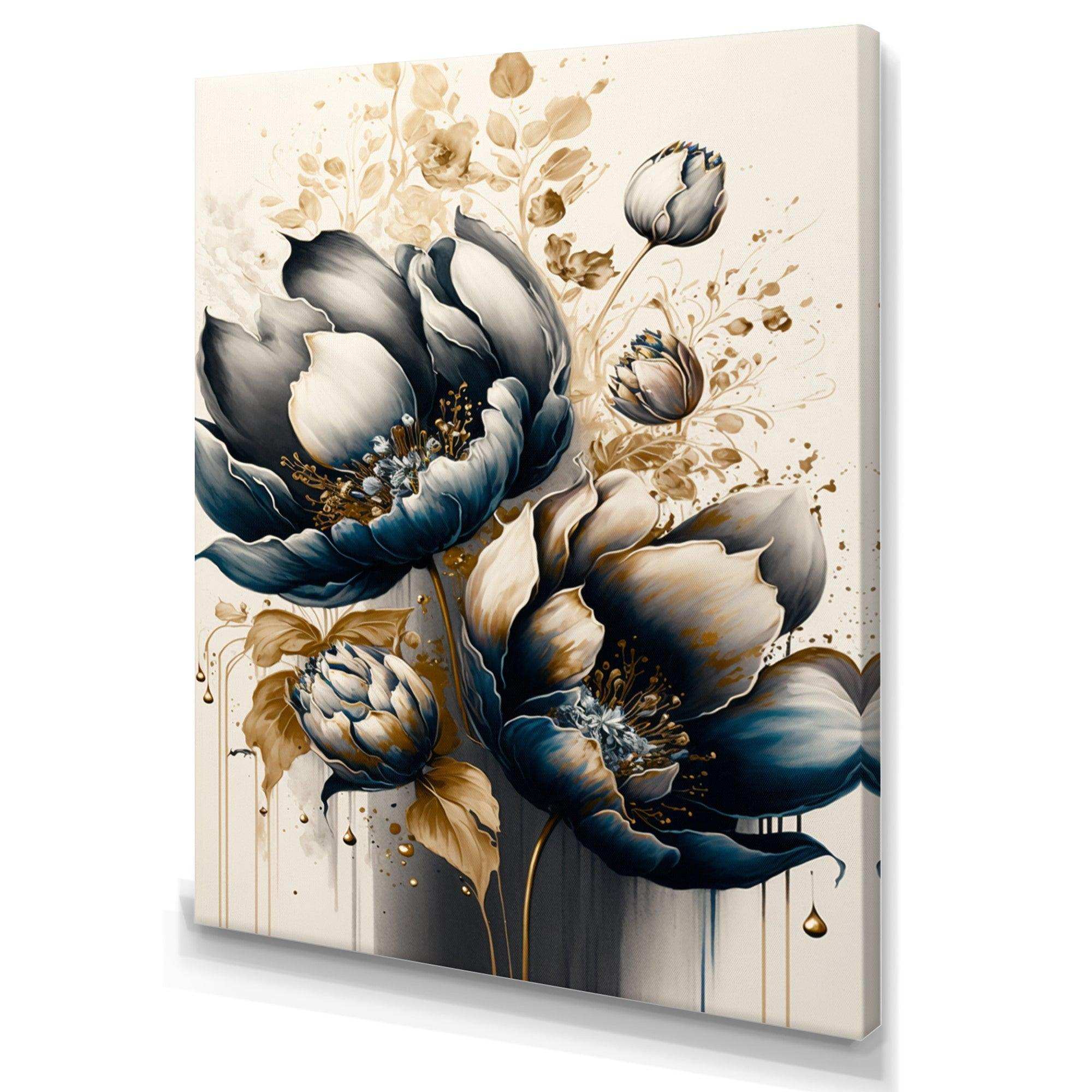 Black And White Watercolor Roses I