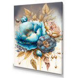 Blue And Gold Mixed Floral Bouquet I