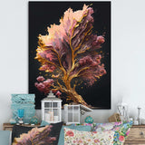 Abstract Pink And Gold Leaves II