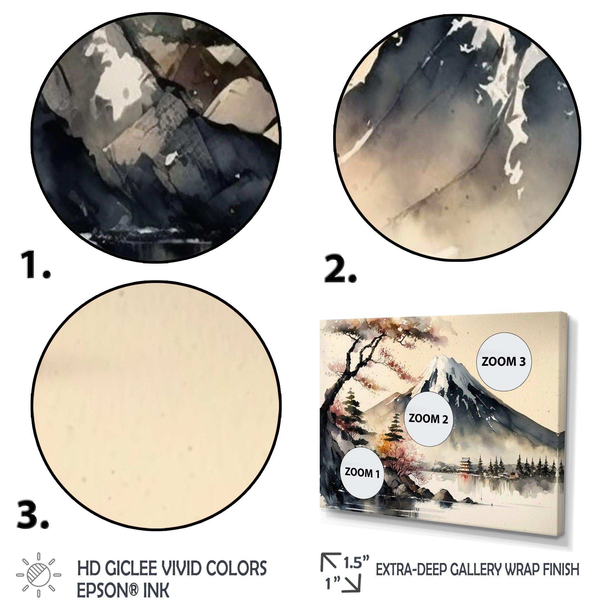 Japanese Landscape In Watercolor II