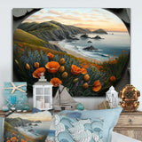 Orange Flowers By The Coast III