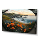 Orange Flowers By The Coast III