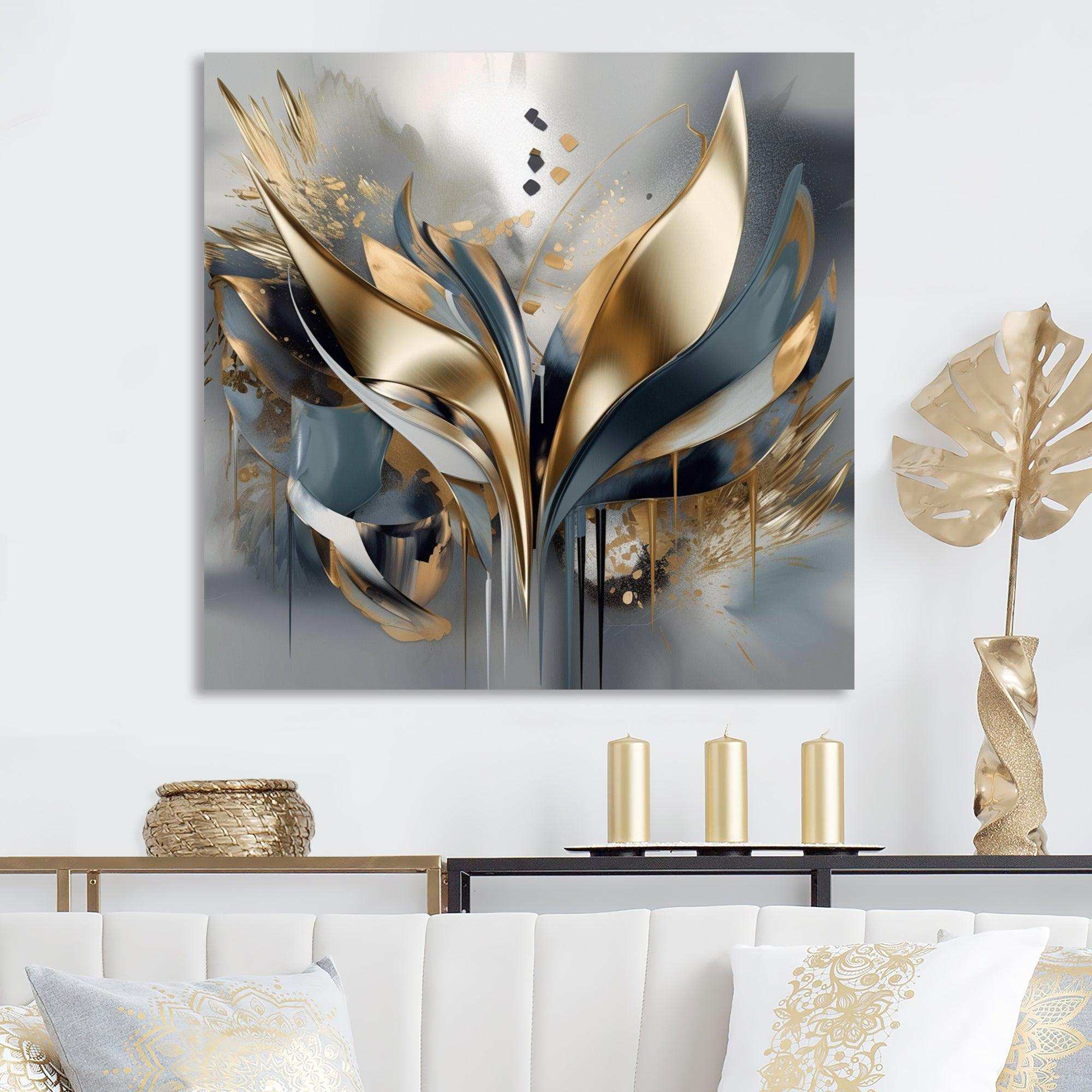 Abstract Shapes And Lines IV - Abstract Canvas Wall Art