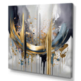 Shapes And Lines Abstract Marble III - Abstract Canvas Wall Art