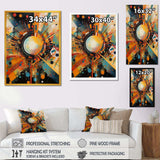 Orange Retro Vibe Background IV - Abstract Canvas Wall Art