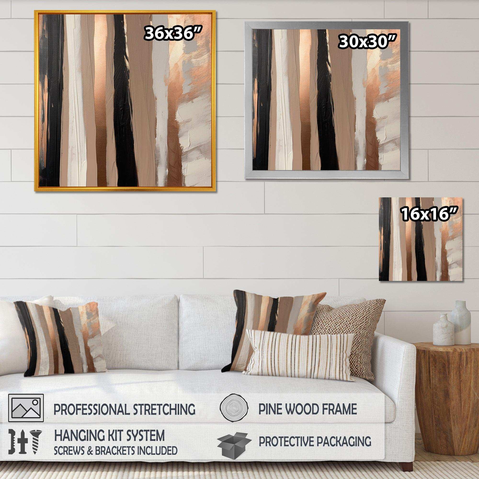 Brown And Black Beyond Boundaries IV - Abstract Canvas Wall Art
