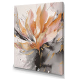 Orange And Grey Mesmerizing Marble Abstraction - Abstract Canvas Wall Art