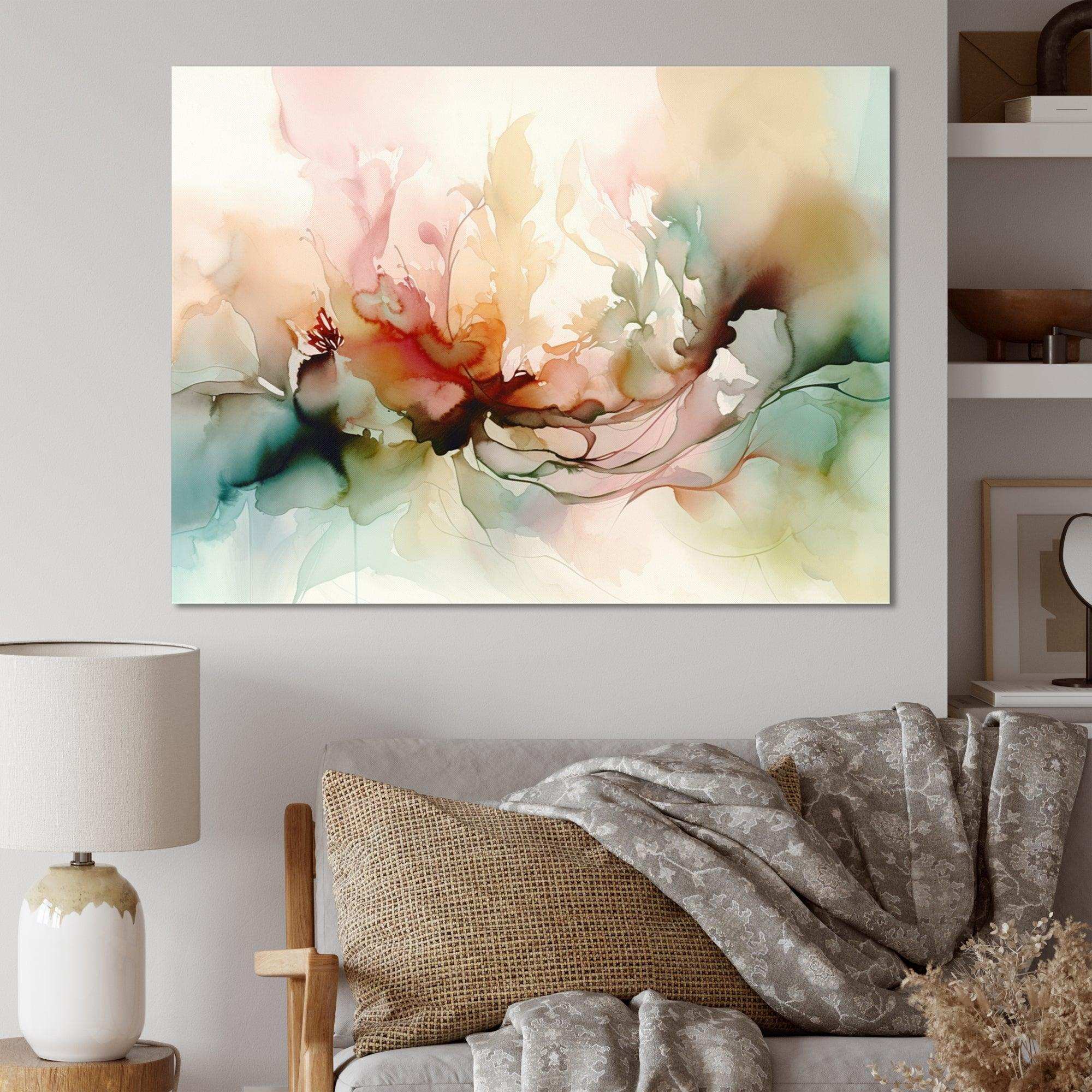 Delicate Floral Impressions I - Floral Canvas Wall Art