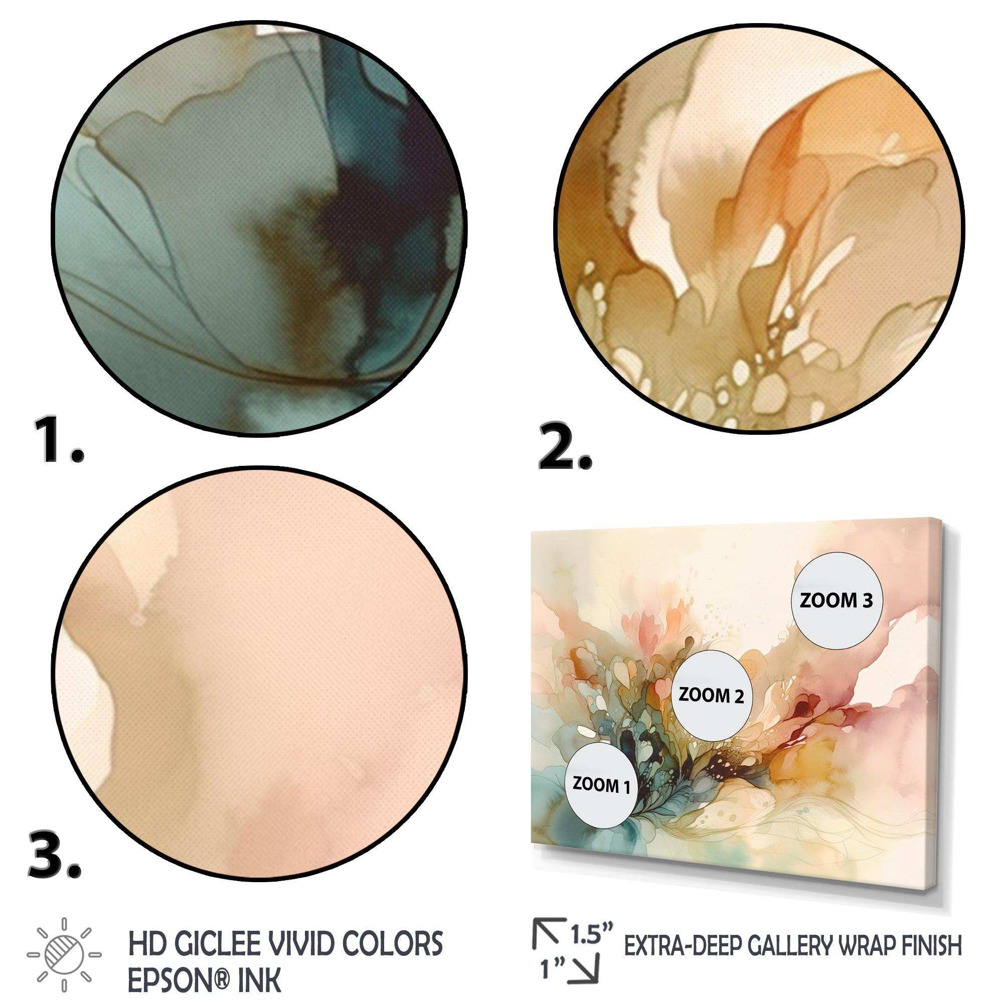 Delicate Floral Impressions II - Floral Canvas Wall Art