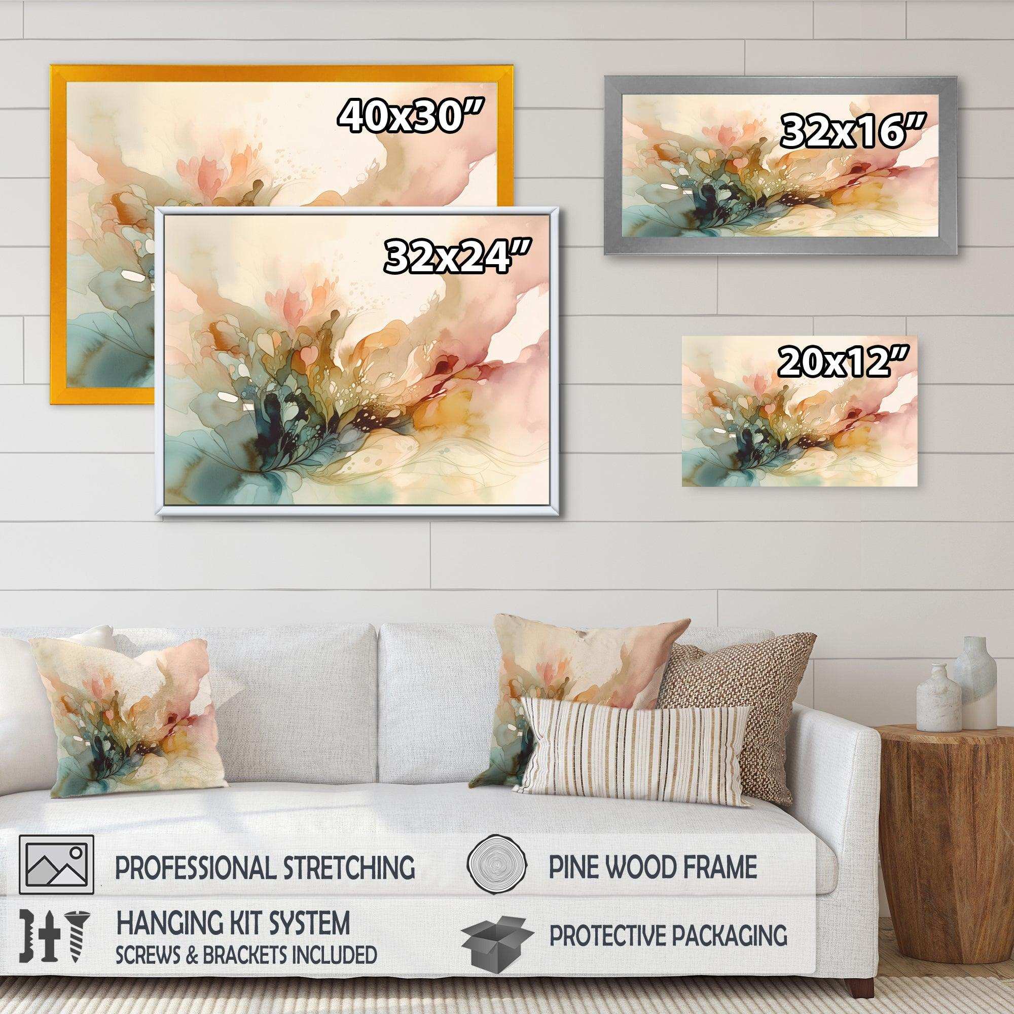 Delicate Floral Impressions II - Floral Canvas Wall Art