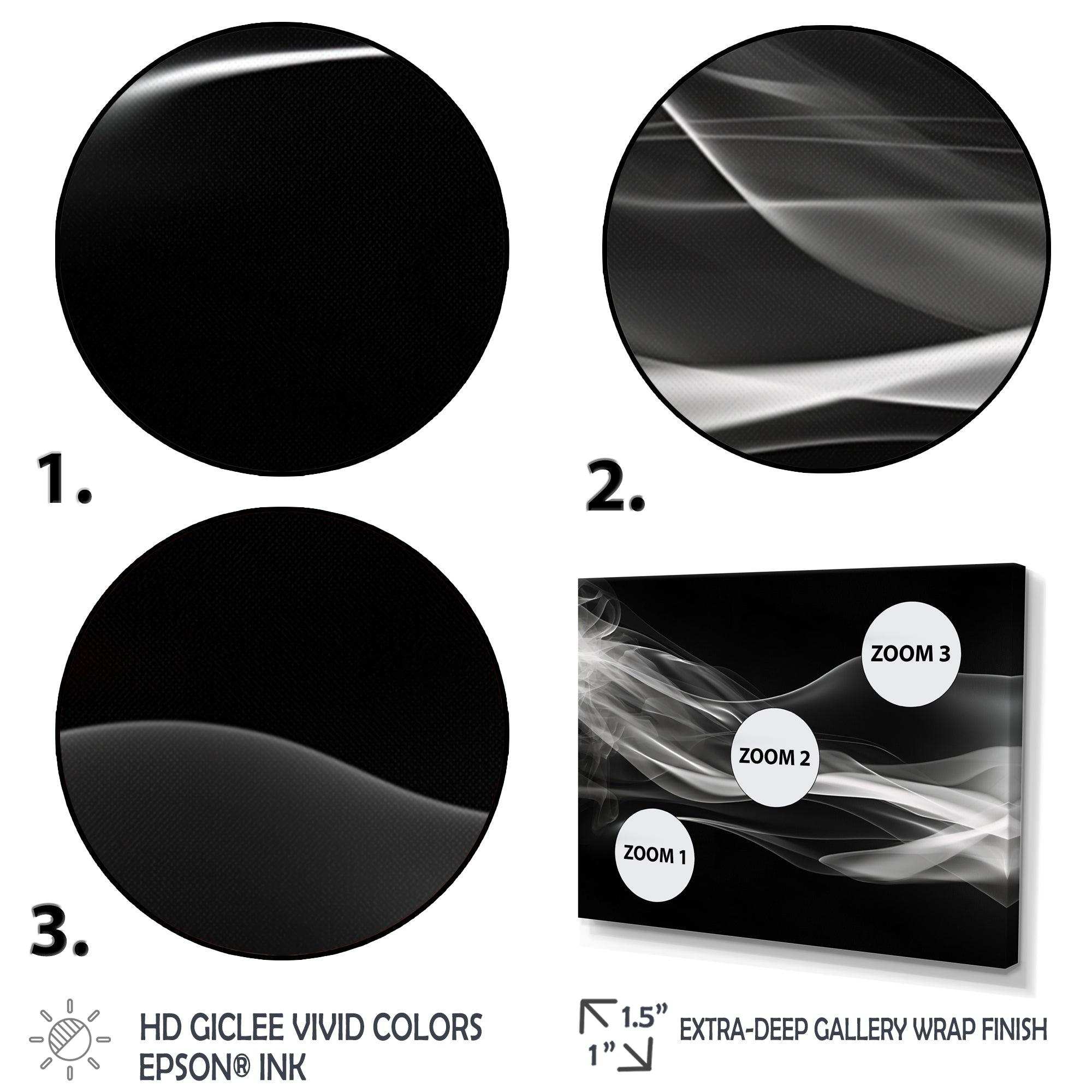 Black White Contemplative Abstraction I - Abstract Canvas Wall Art