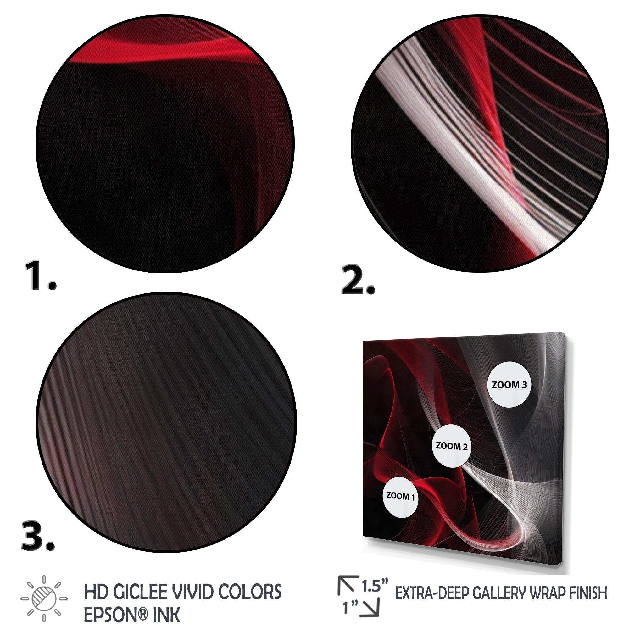 Red Black Contemplative Abstraction I - Abstract Canvas Wall Art