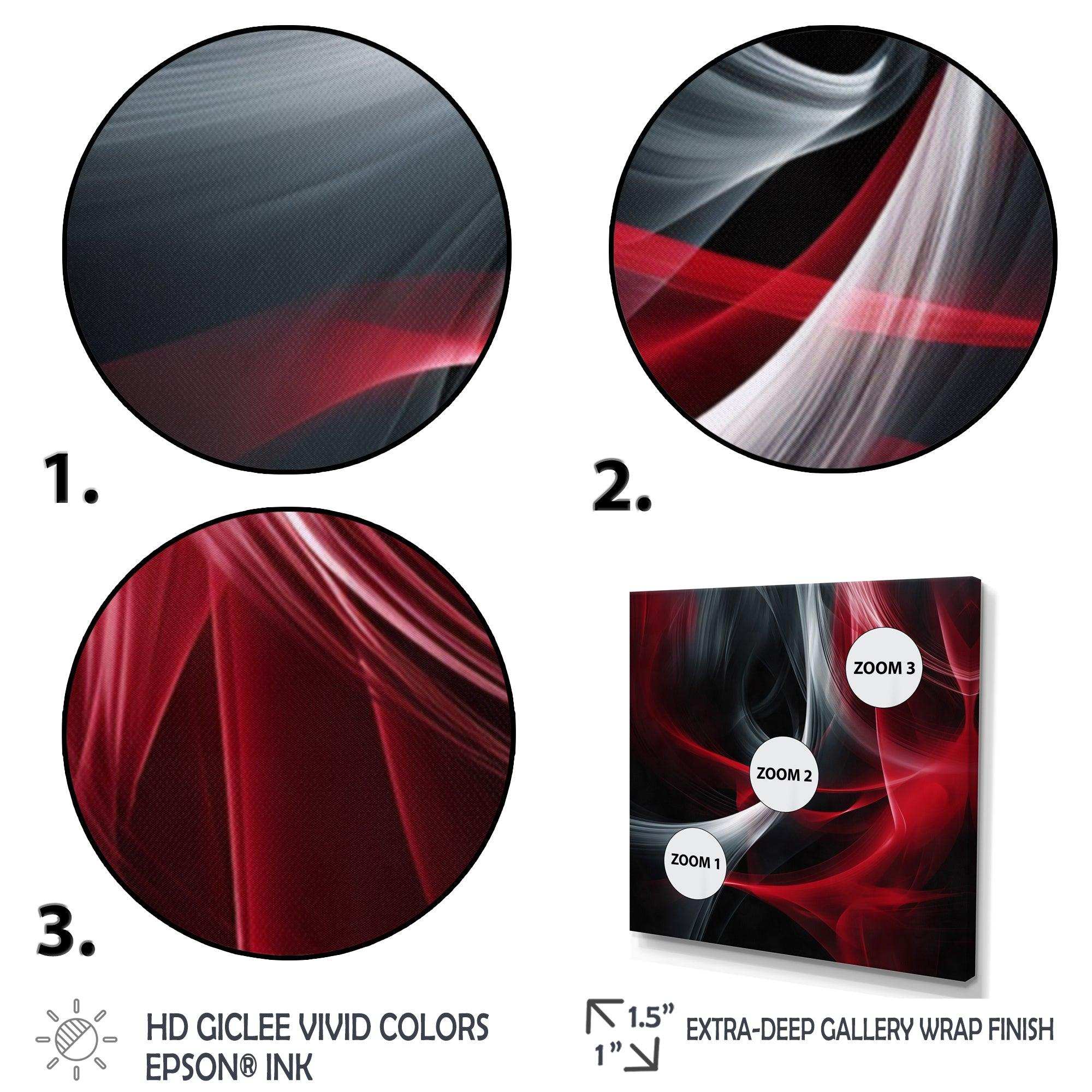 Red Black Contemplative Abstraction X - Abstract Canvas Wall Art