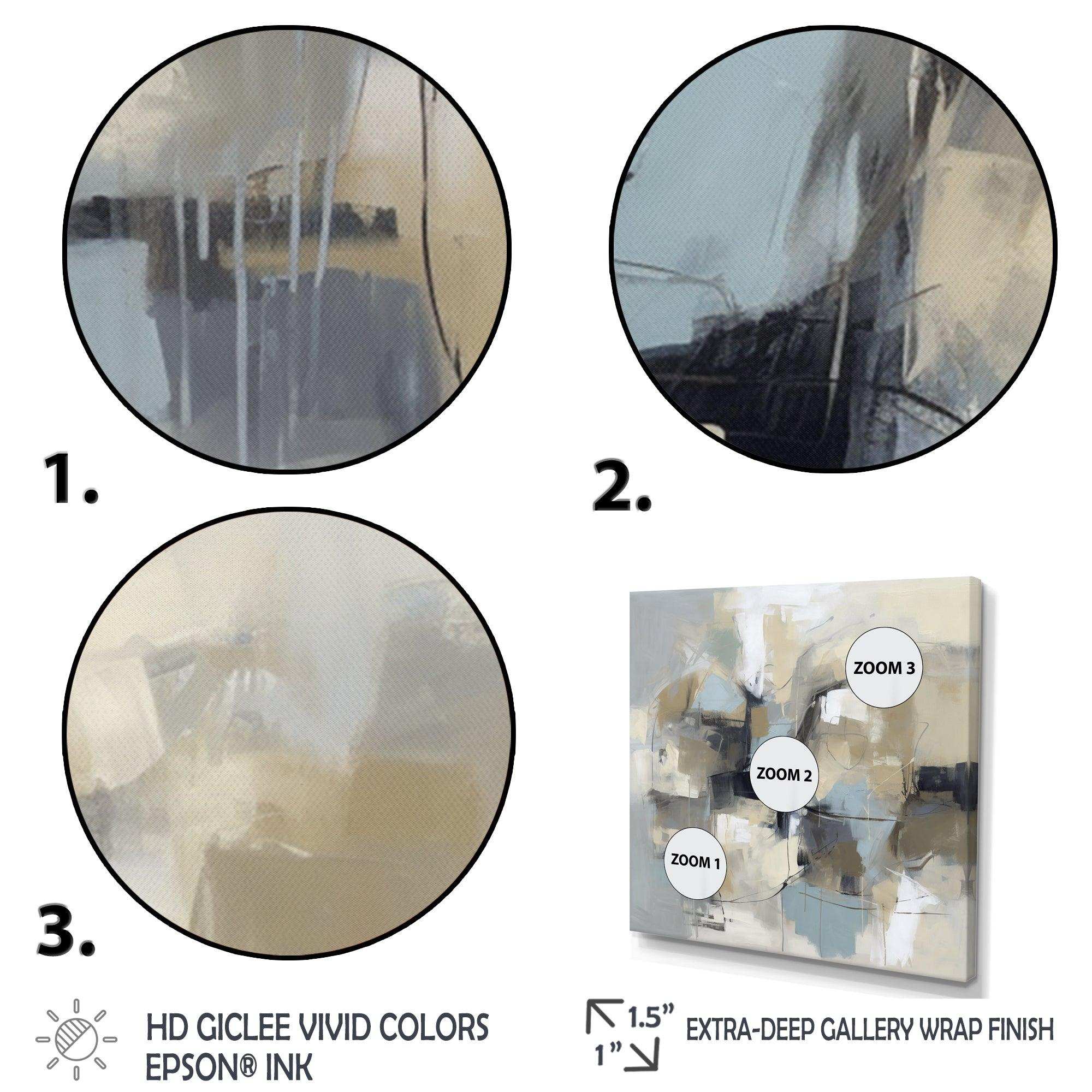 Beige And Grey Unbounded Creativity I - Abstract Canvas Wall Art