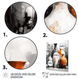 Brown And Grey Earthen Elegant Vase - Geometric Canvas Wall Art