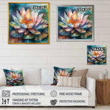 Pink Lotus Floral Dreams II - Floral Canvas Wall Art