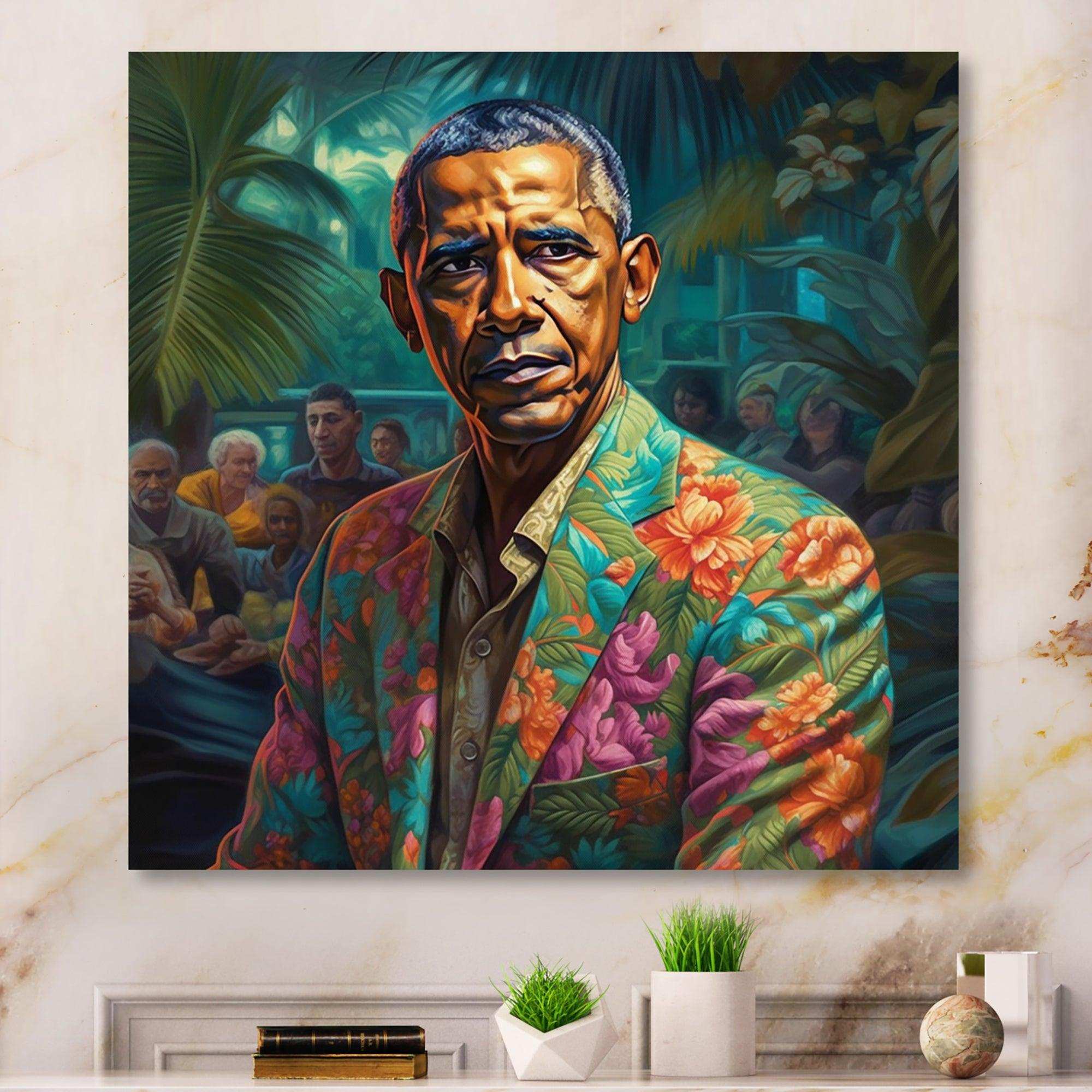 Obama Miami Vibes I - People Canvas Wall Art