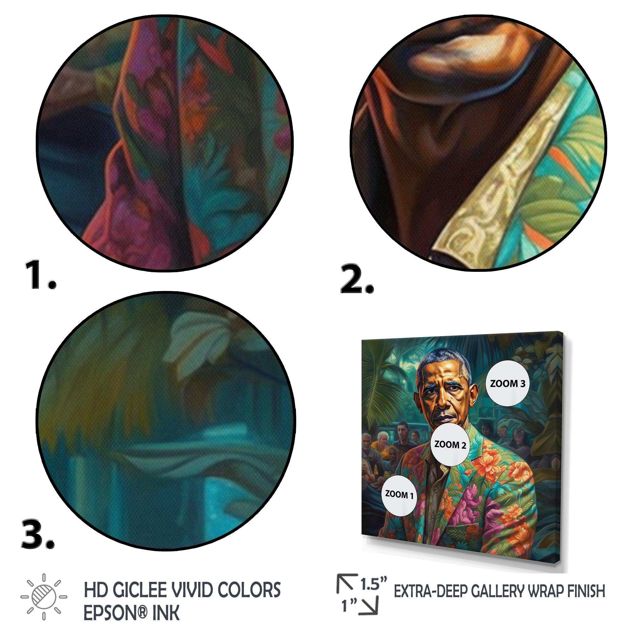 Obama Miami Vibes I - People Canvas Wall Art