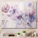 Purple Botanical Whispers I - Abstract Canvas Wall Art
