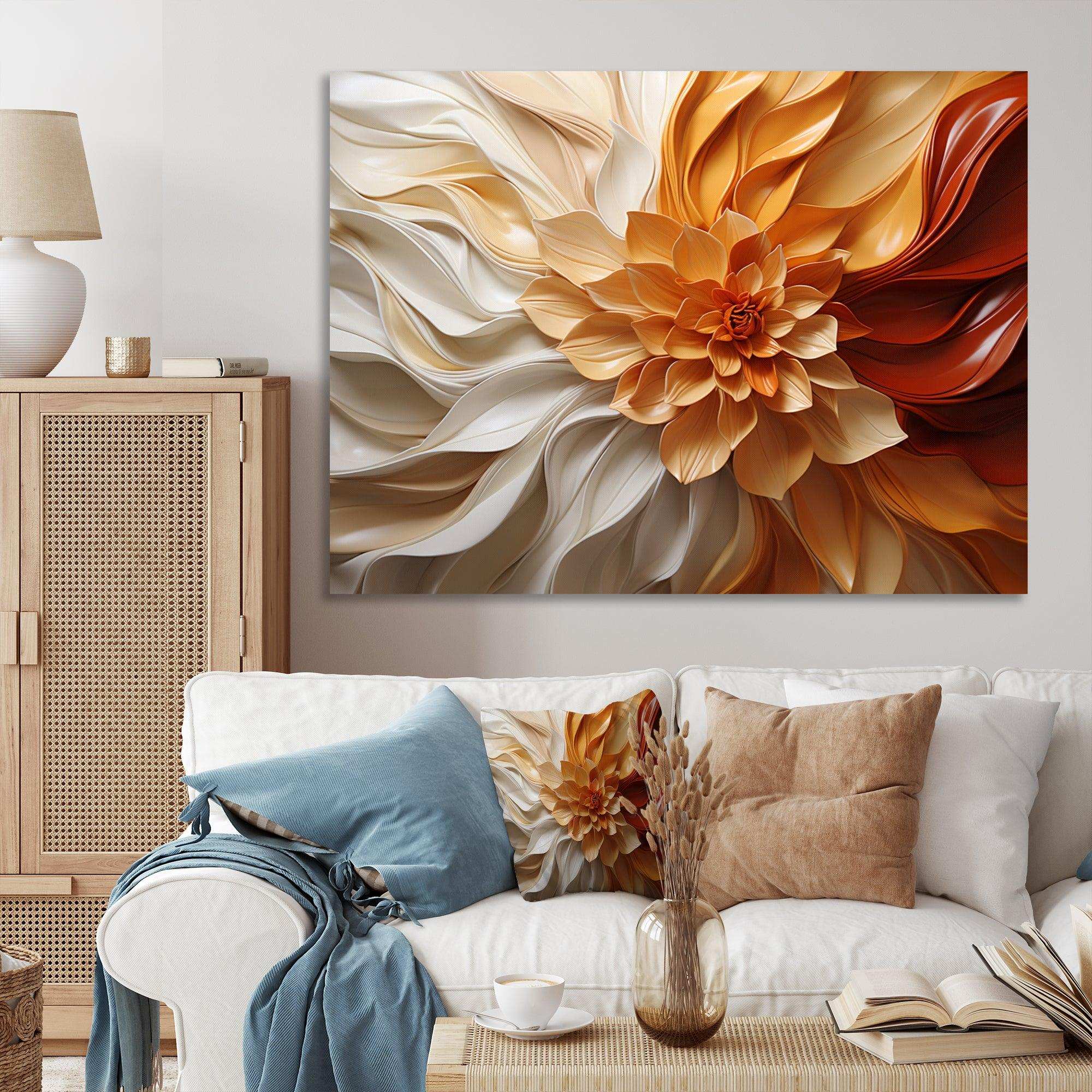 Sunlit Spiral - Abstract Canvas Wall Art