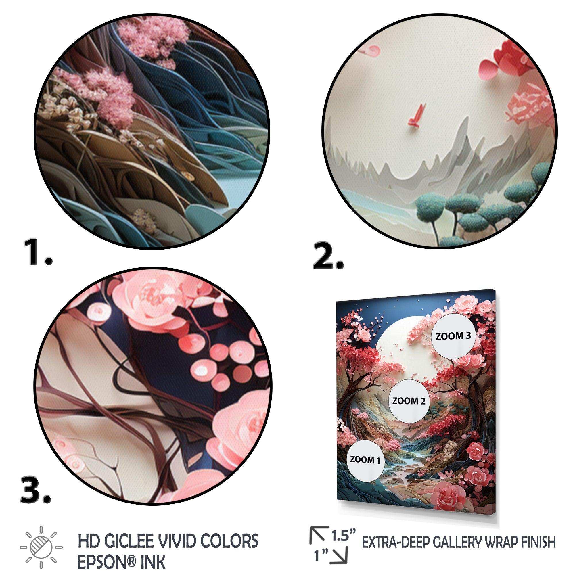 Asian Art Zen Garden V - People Canvas Wall Art