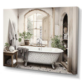 Minimalism Bath Of Serenity II - Illustration Canvas Wall Art