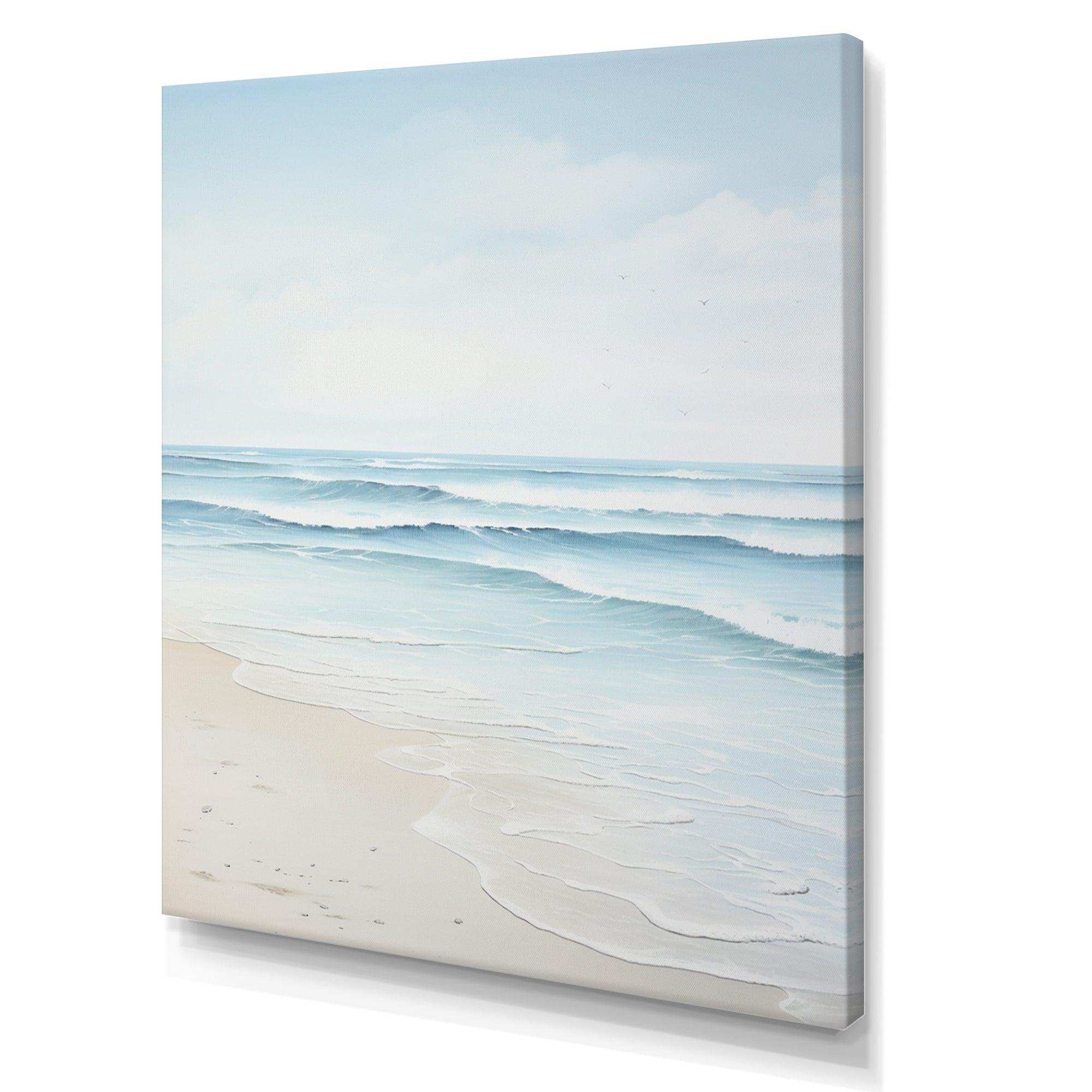Beach Photo Tranquil Waters I - Coastal Canvas Wall Art