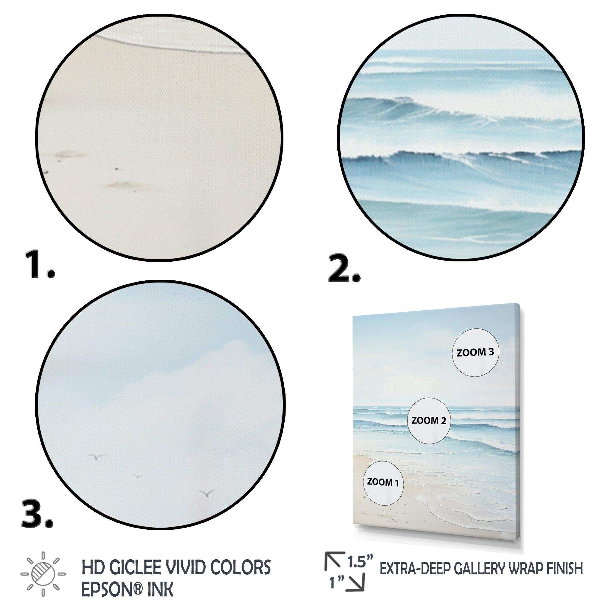 Beach Photo Tranquil Waters I - Coastal Canvas Wall Art