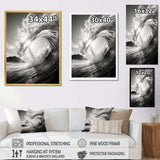 Black And White Wave Photo I - Coastal Canvas Wall Art