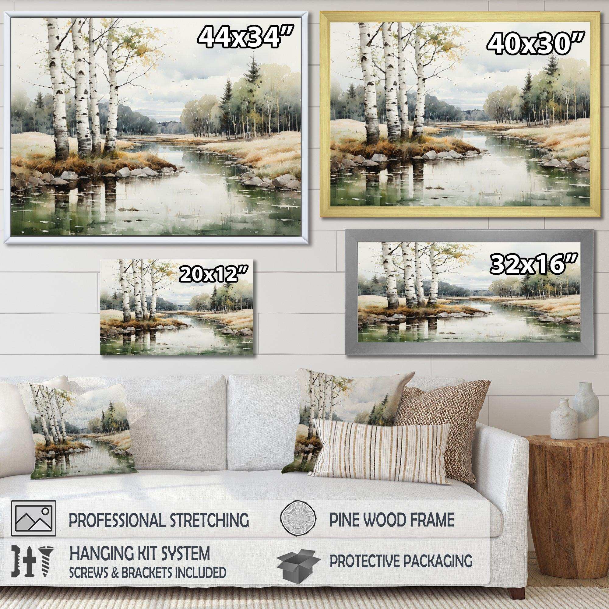 Birch Woods Birch Haven - Floral Canvas Wall Art