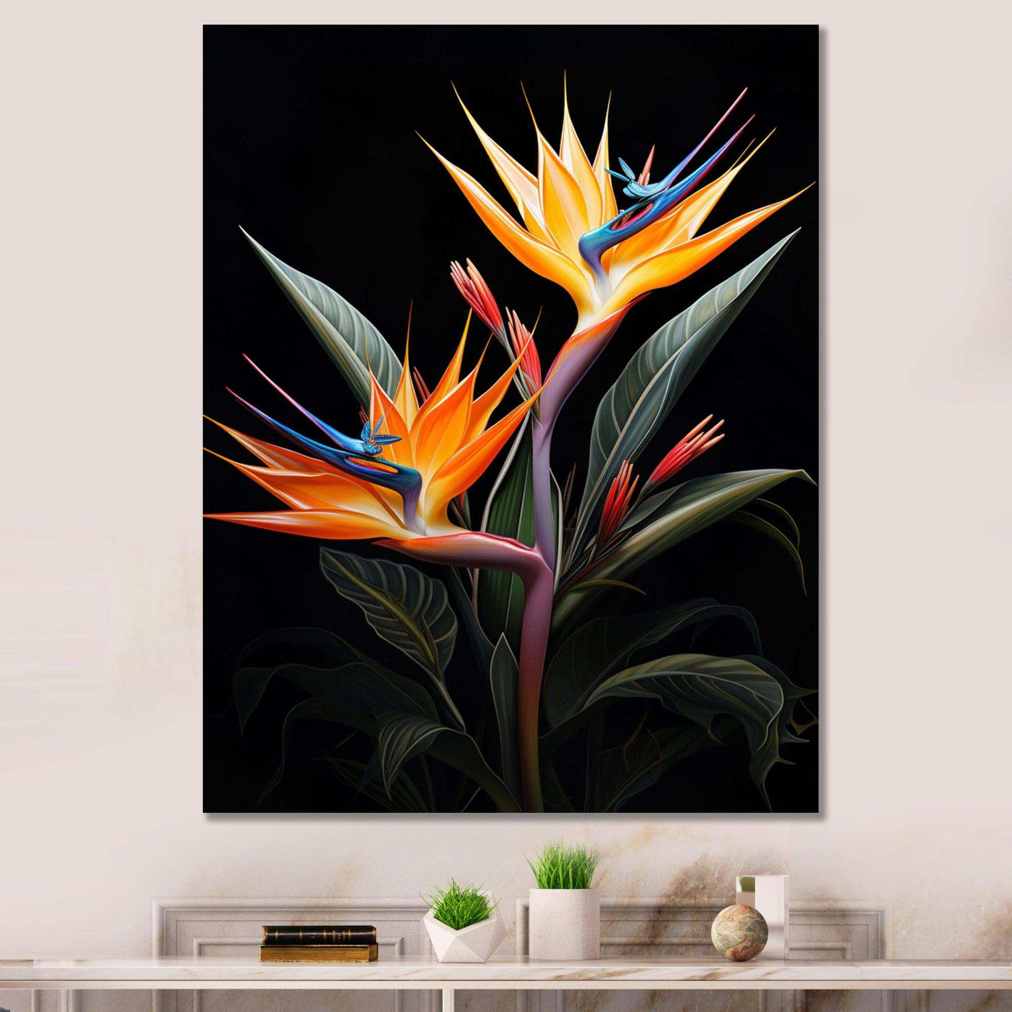 Birds Of Paradise Paradise II - Floral Canvas Wall Art