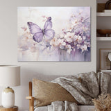 Purple Butterfly Enchanted Flight II - Animals Canvas Wall Art
