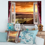 Open Window to Rural Landscape