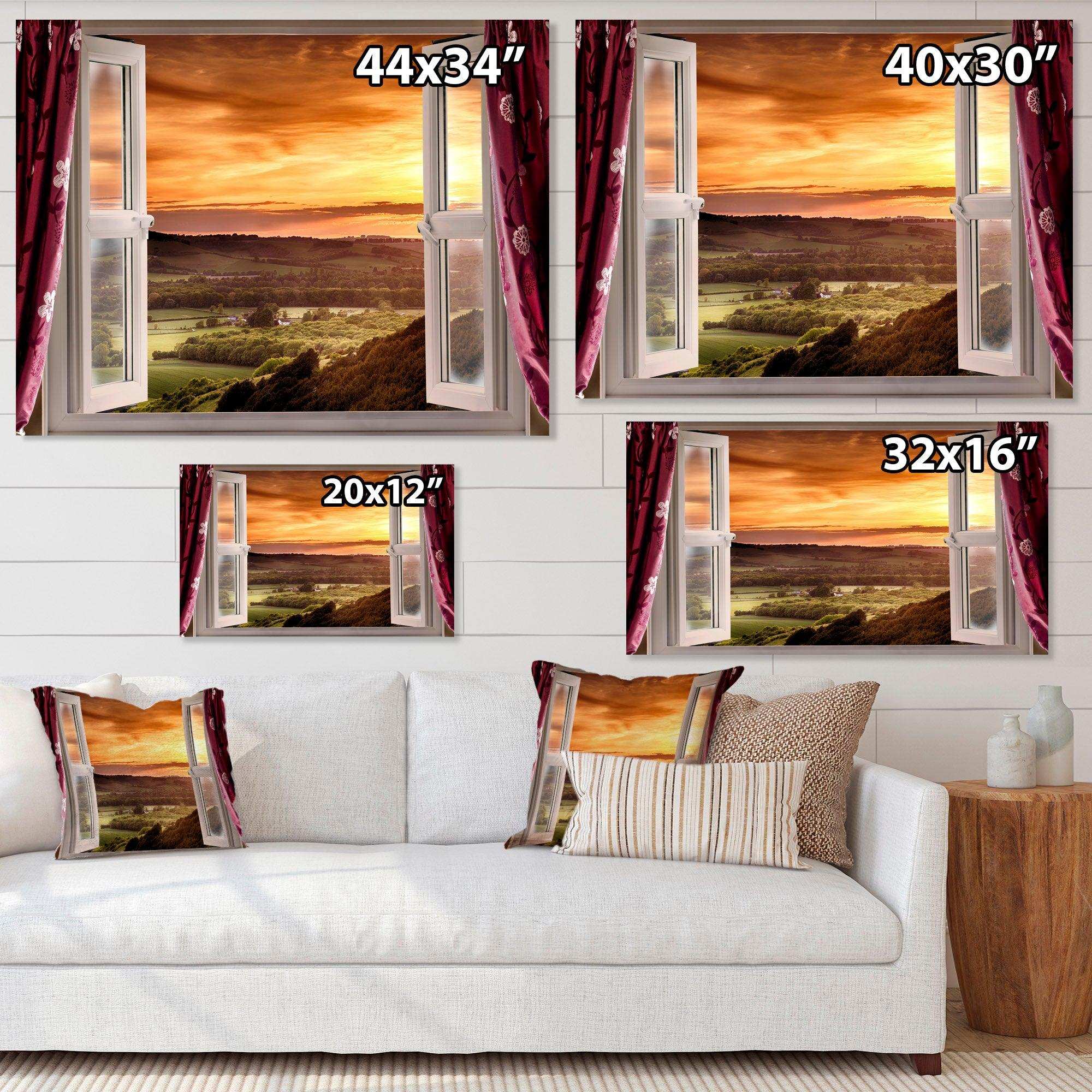 Open Window to Rural Landscape