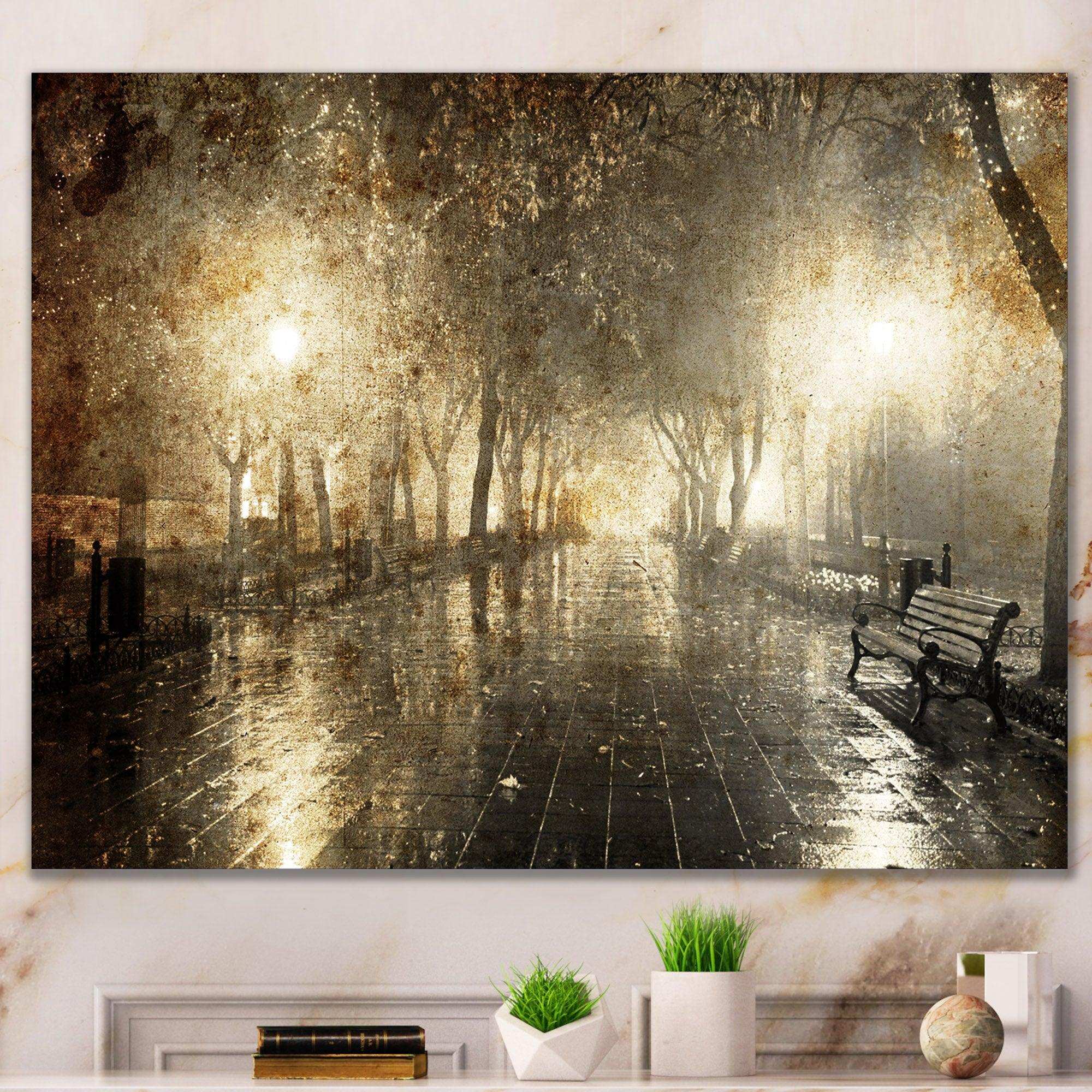 Night Alley with Lights