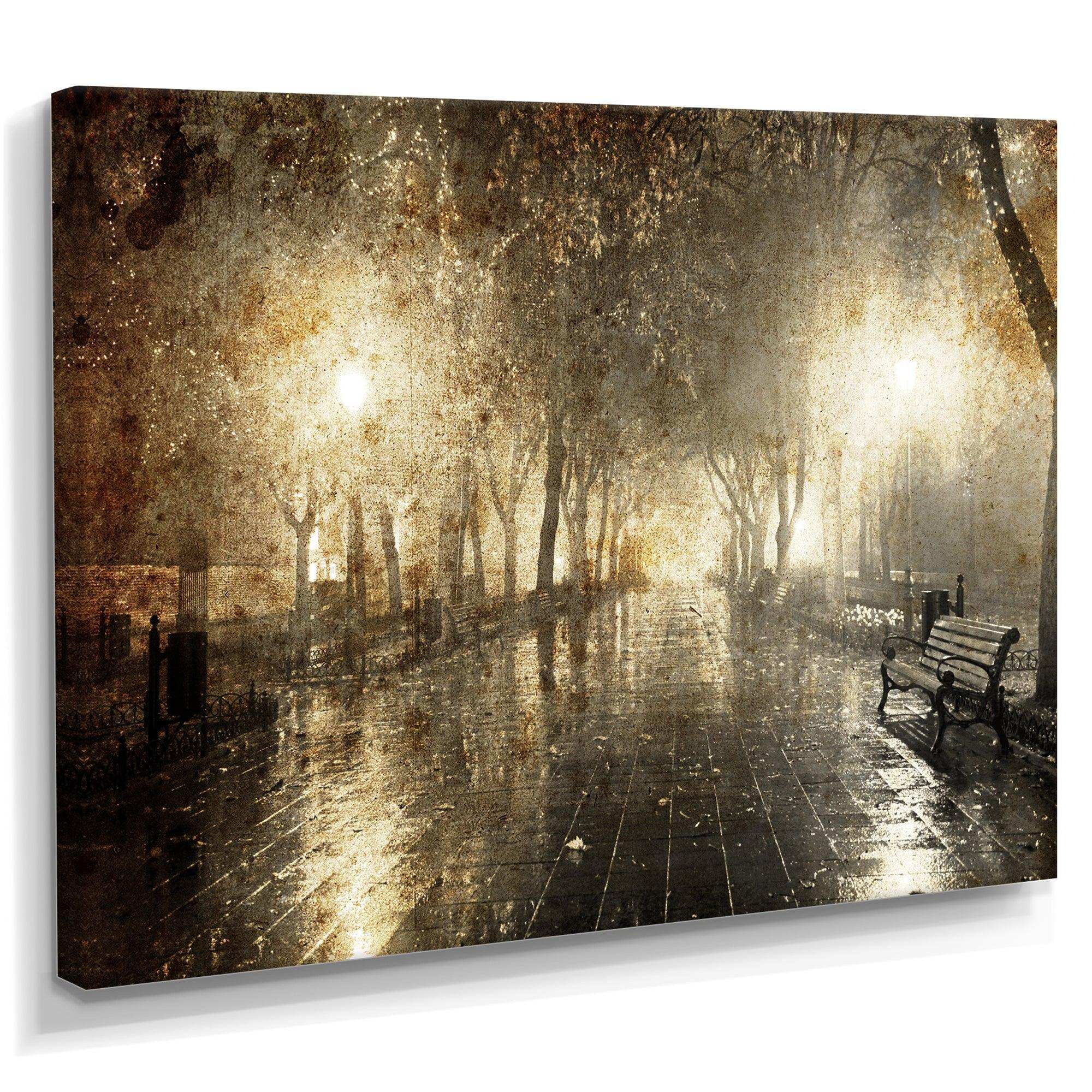 Night Alley with Lights