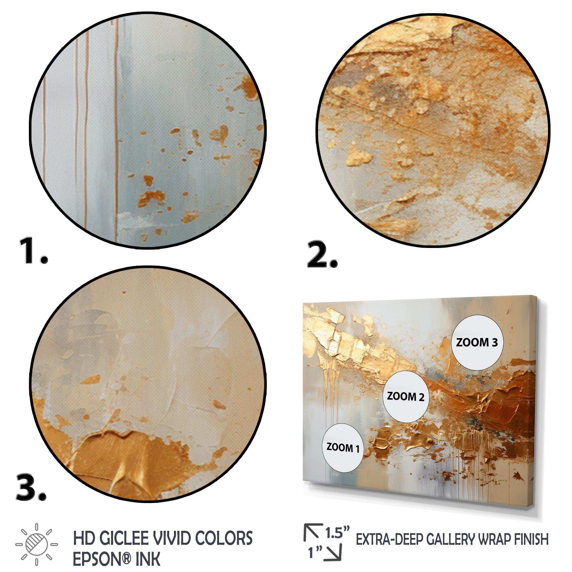 Golden Gleam II - Abstract Canvas Wall Art