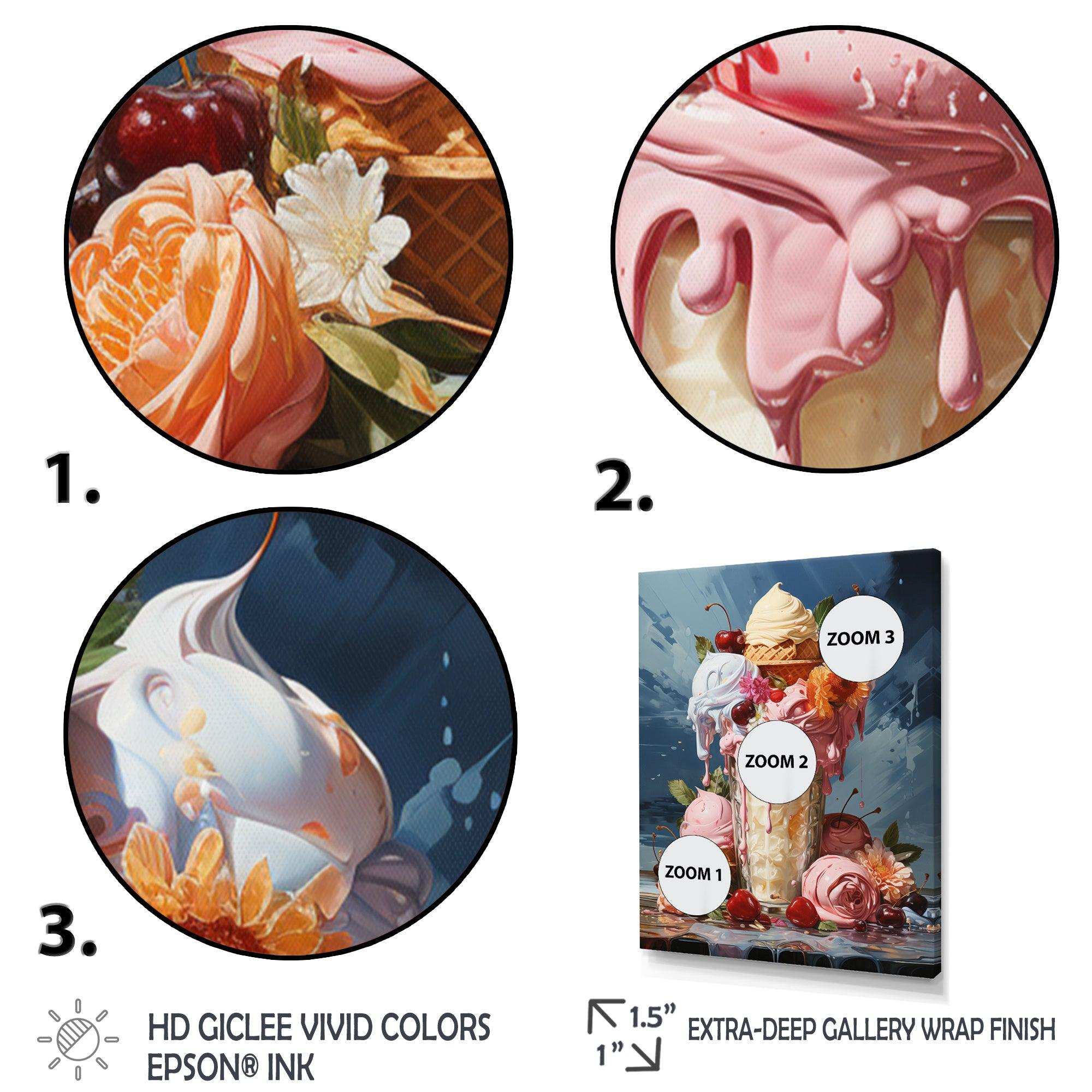 Food Ice Cream III - Food & Beverage Canvas Wall Art