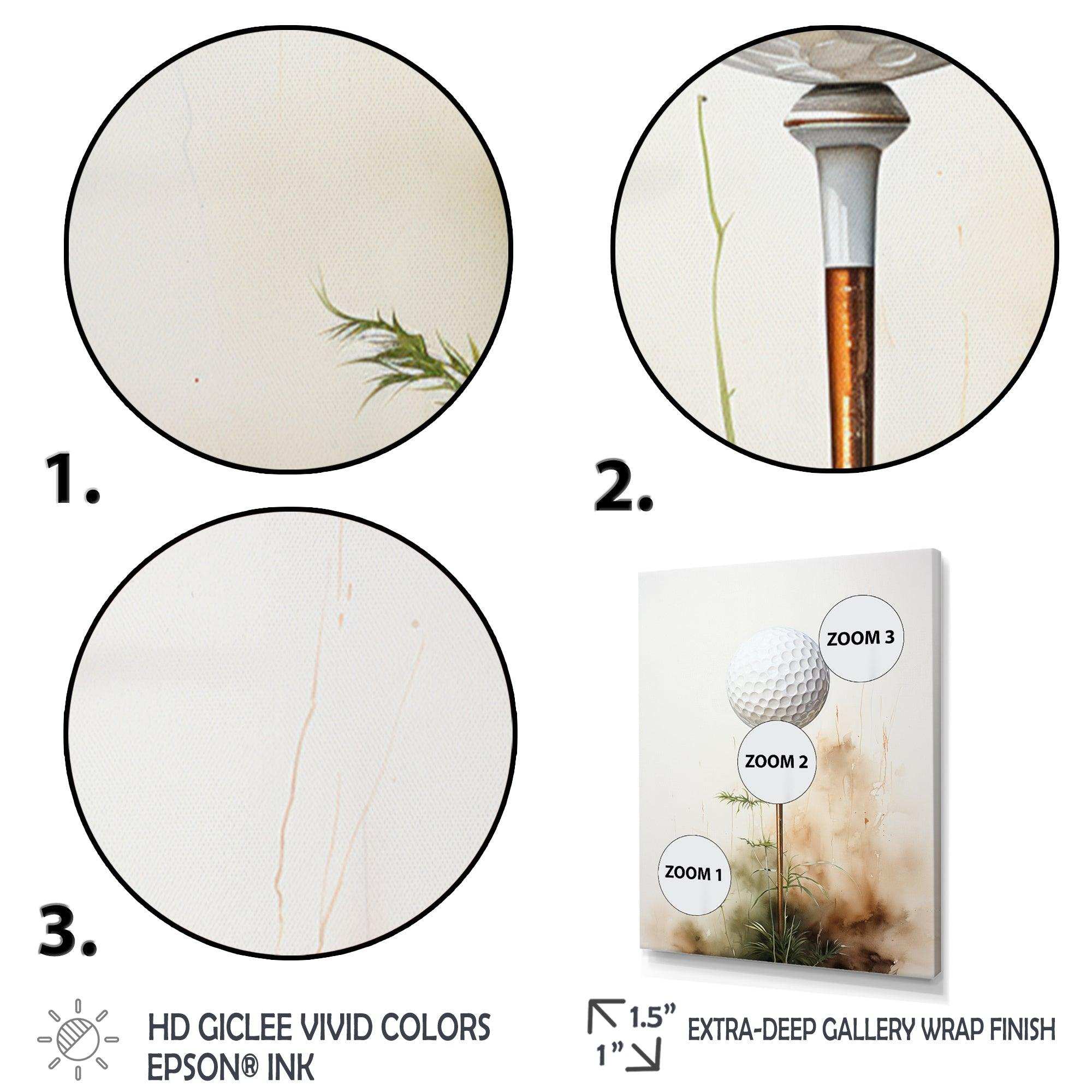 Minimalism Golf Tees IX - Sports Canvas Wall Art