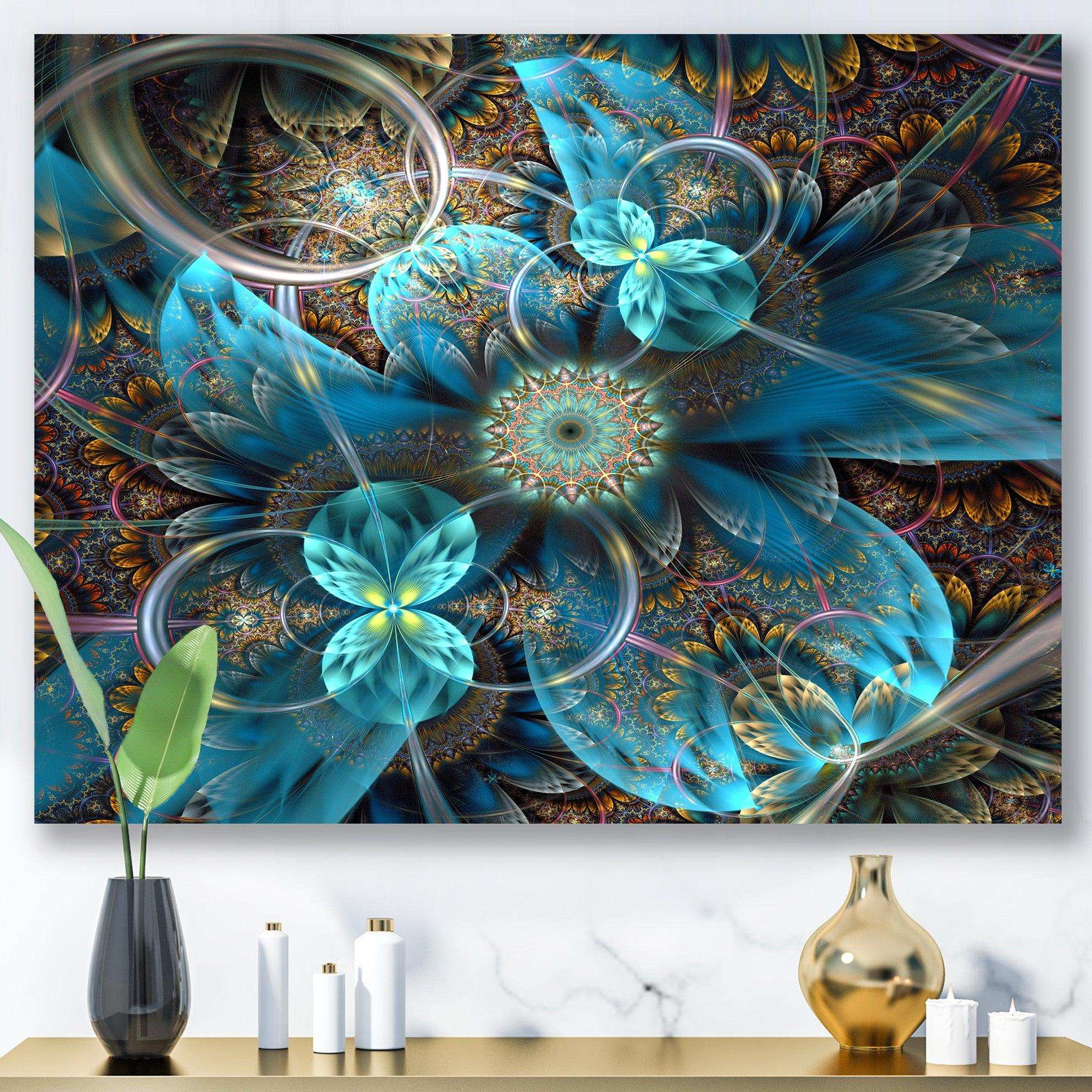 Fractal Blue Flowers