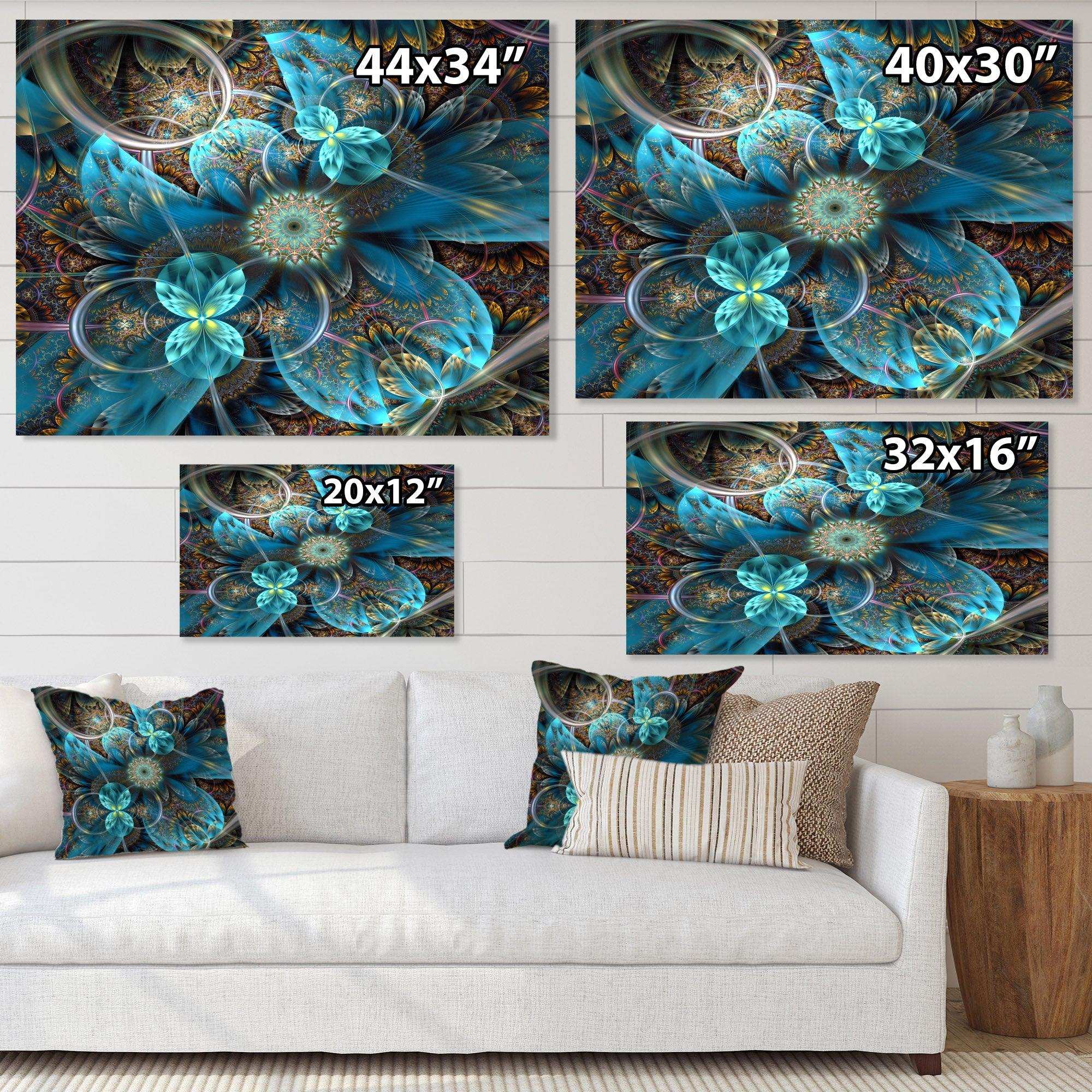 Fractal Blue Flowers