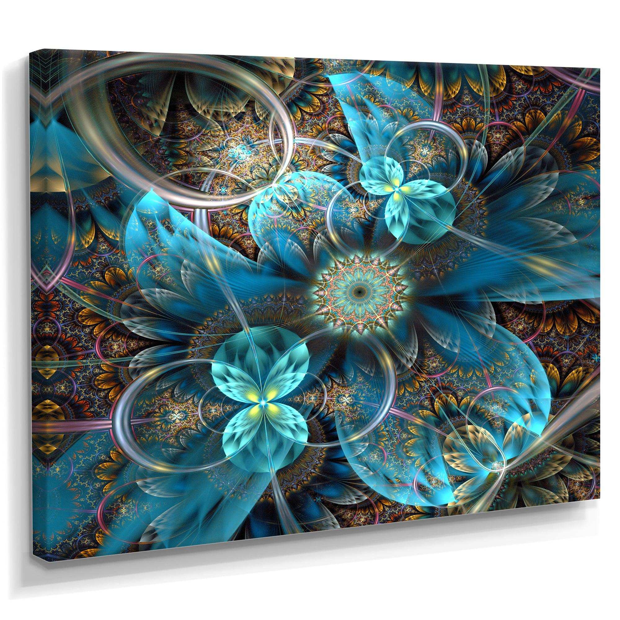 Fractal Blue Flowers