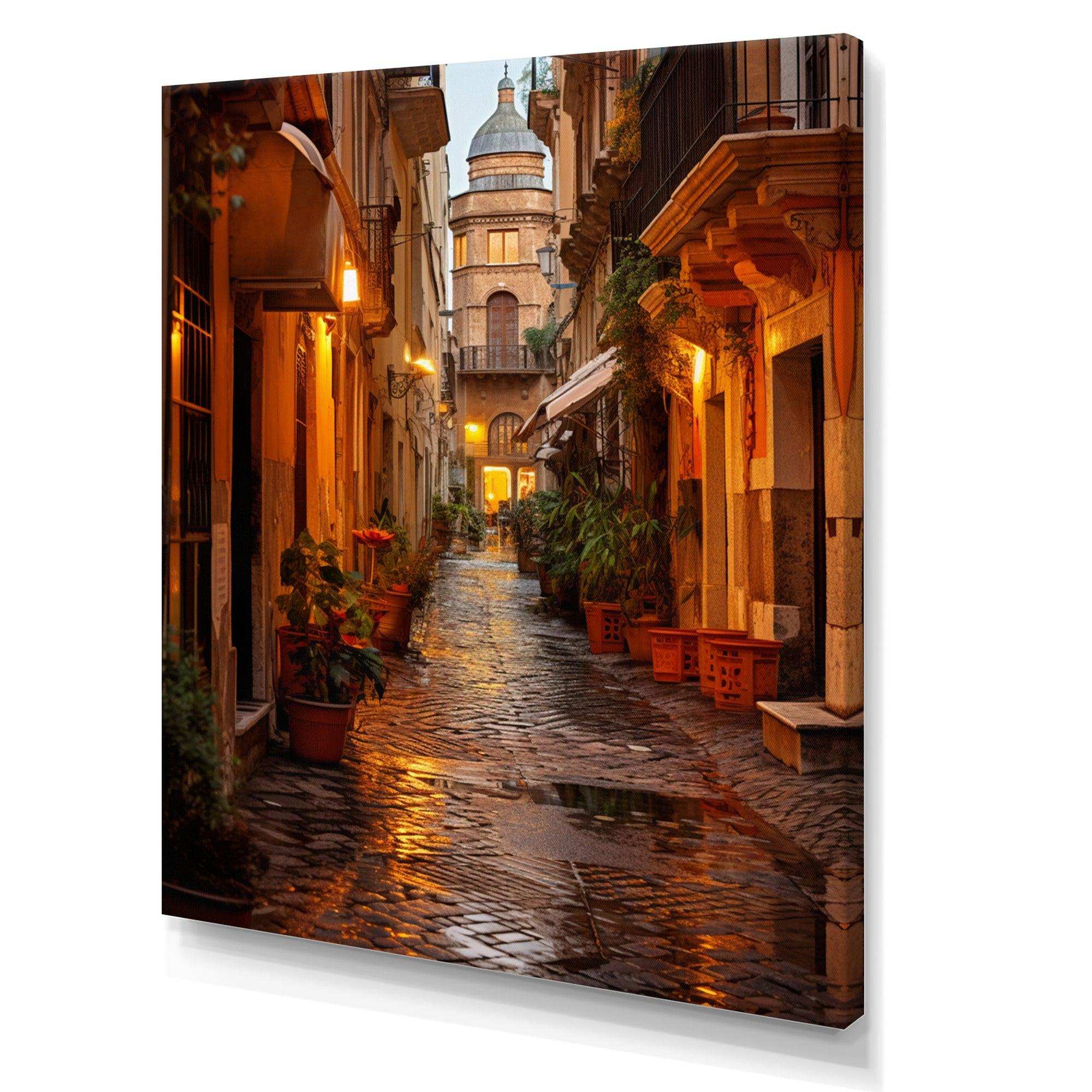 Italy Eternal City Whispers - Landscapes Canvas Wall Art