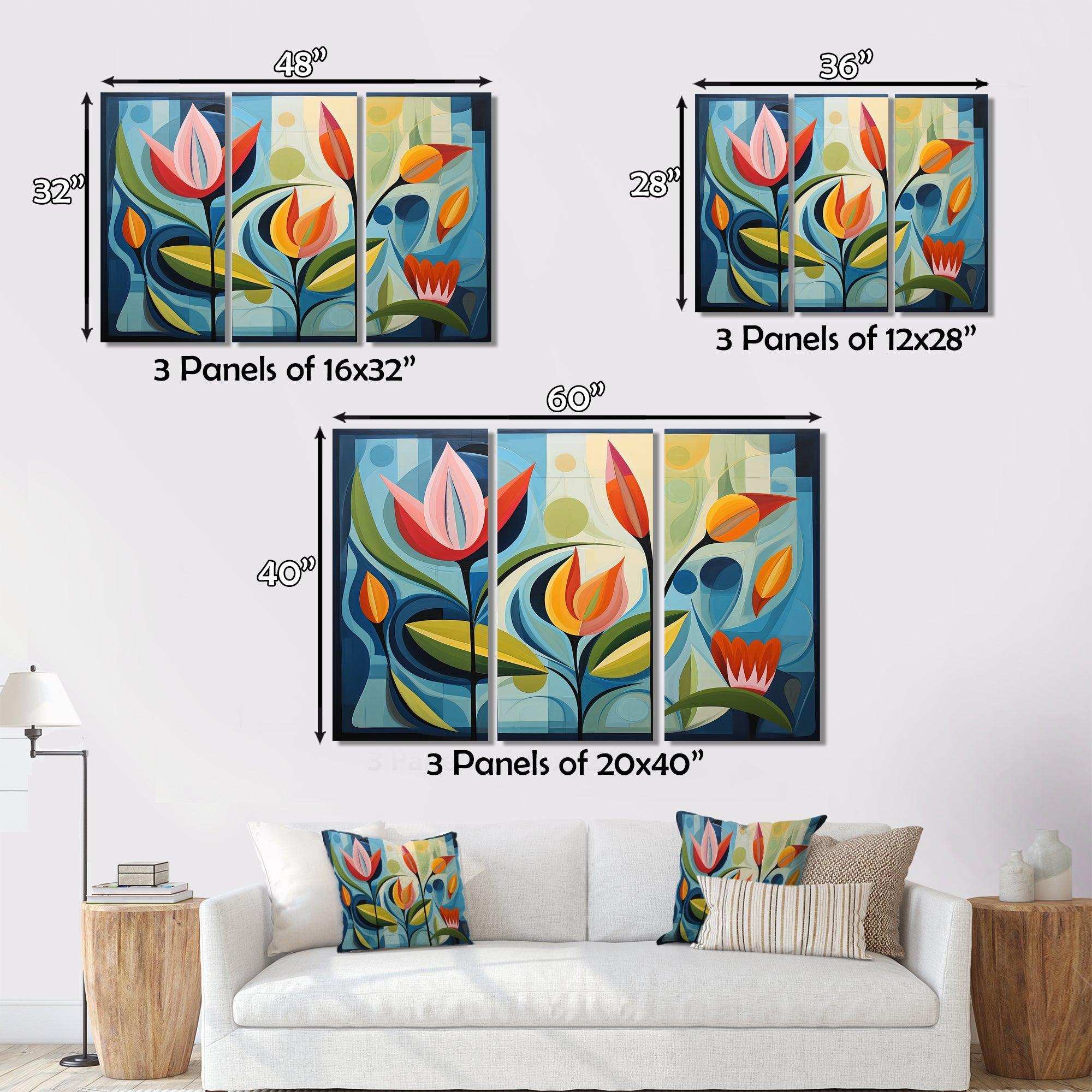 Green Mid Century Mod Nature II - Abstract Canvas Wall Art