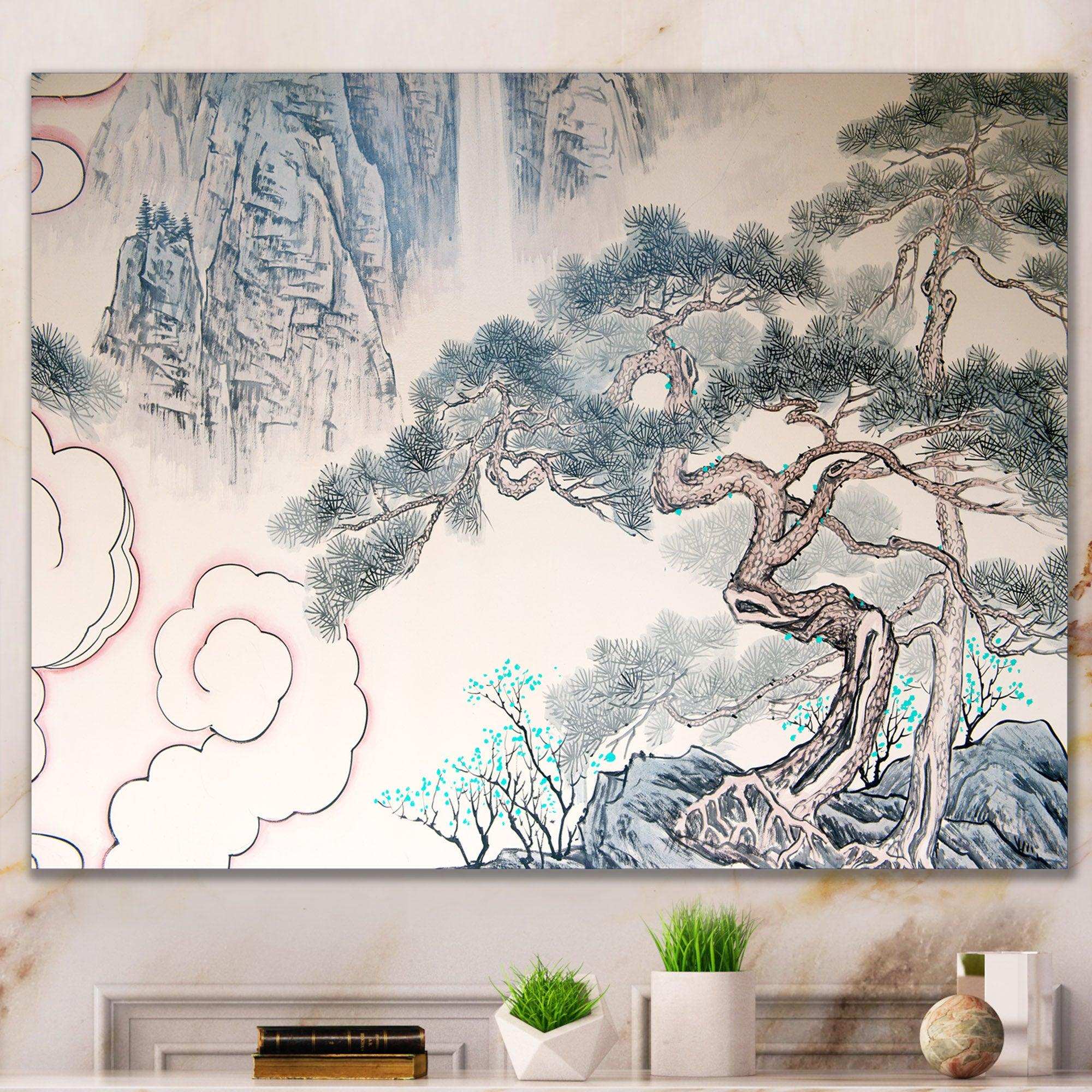 Chinese Blue Tree Art