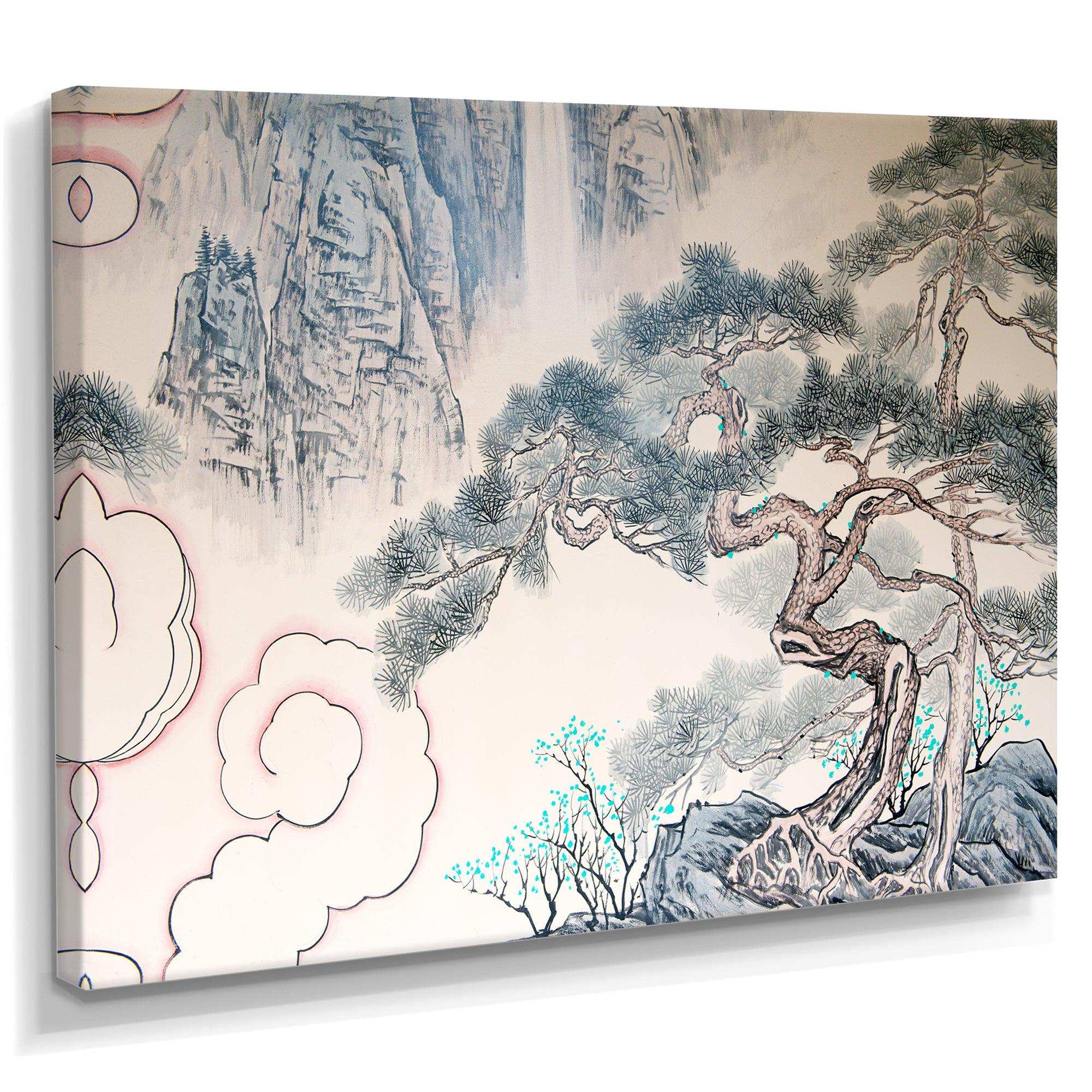 Chinese Blue Tree Art