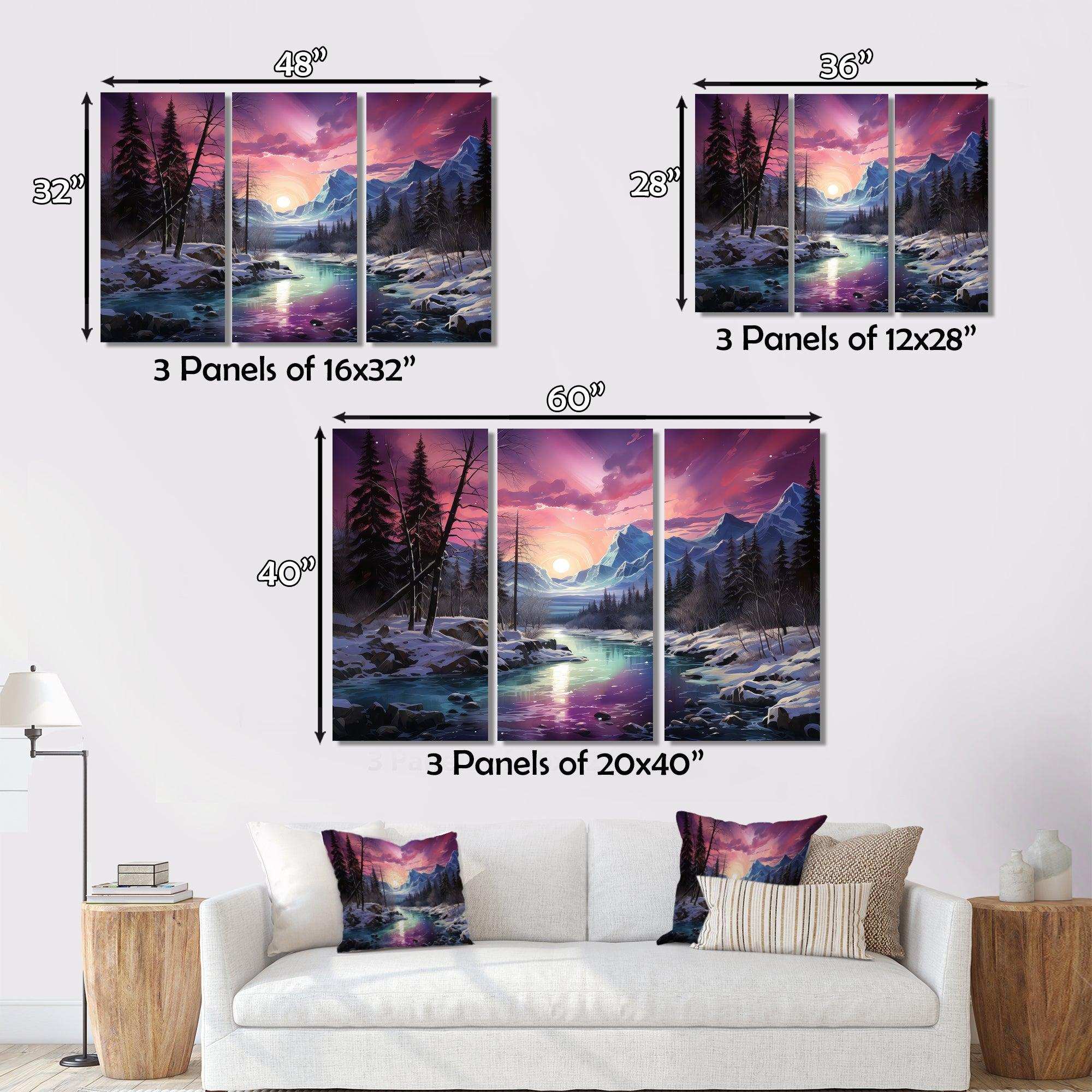Northern Lights Arctic Aurora - Landscapes Canvas Wall Art